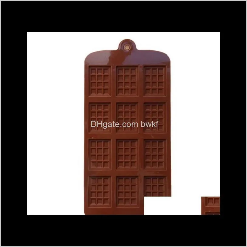 silicone mold 12 even chocolate fondant molds diy candy bar cake decoration tools kitchen baking accessories