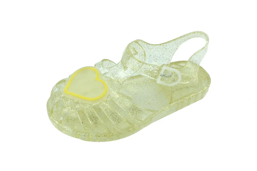 Princess Style Jelly Sandals For Girls Clear Plastic Slides For