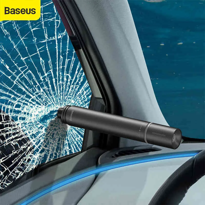 Baseus سلامة المطرقة نافذة كسر مصباح يدوي المحمولة السيارات الزجاج قواطع الطوارئ أدوات توفير السيارات اكسسوارات السيارات