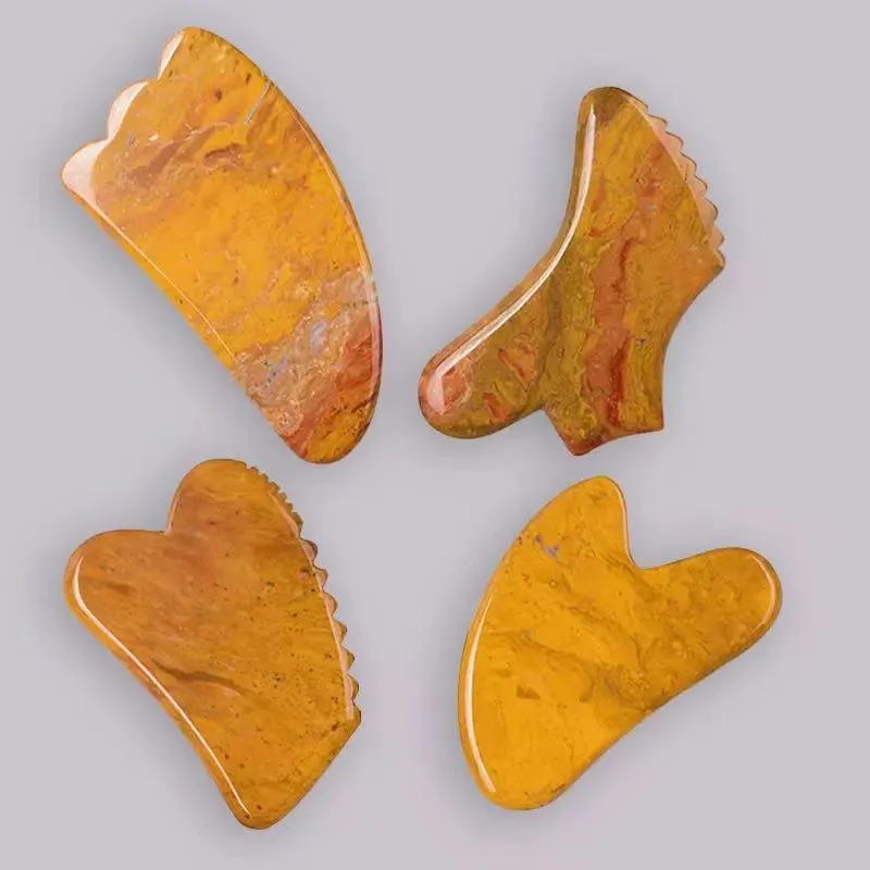 الجملة وجه مدلك mookaite الطبيعي jasper gua sha أداة sawtooth الوجه رئيس تدليك الرعاية الجمال الرقبة التخسيس مكافحة التجاعيد السيلوليت