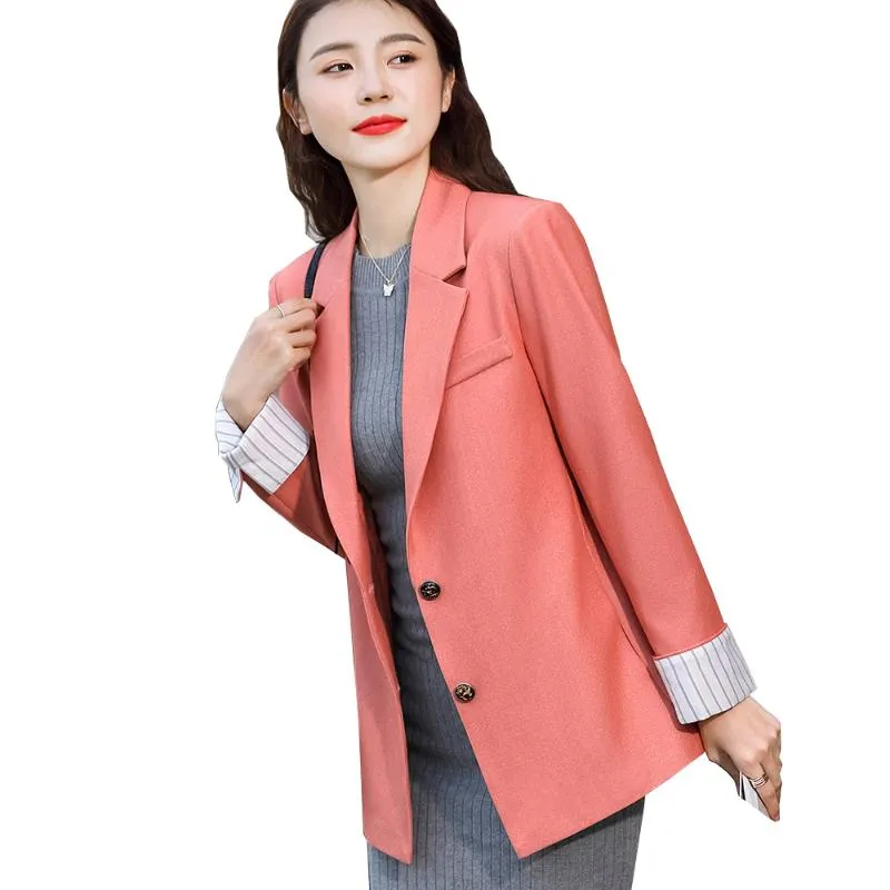 Compra Moda De Alta Calidad Naranja Café Negro Blazer Ladies Mujeres  Llegada Primavera Otoño Femenino Sola Pecho Capa Chaqueta Trajes Mujeres  Blazer Barato | Entrega Rápida Y Calidad | Es.Dhgate