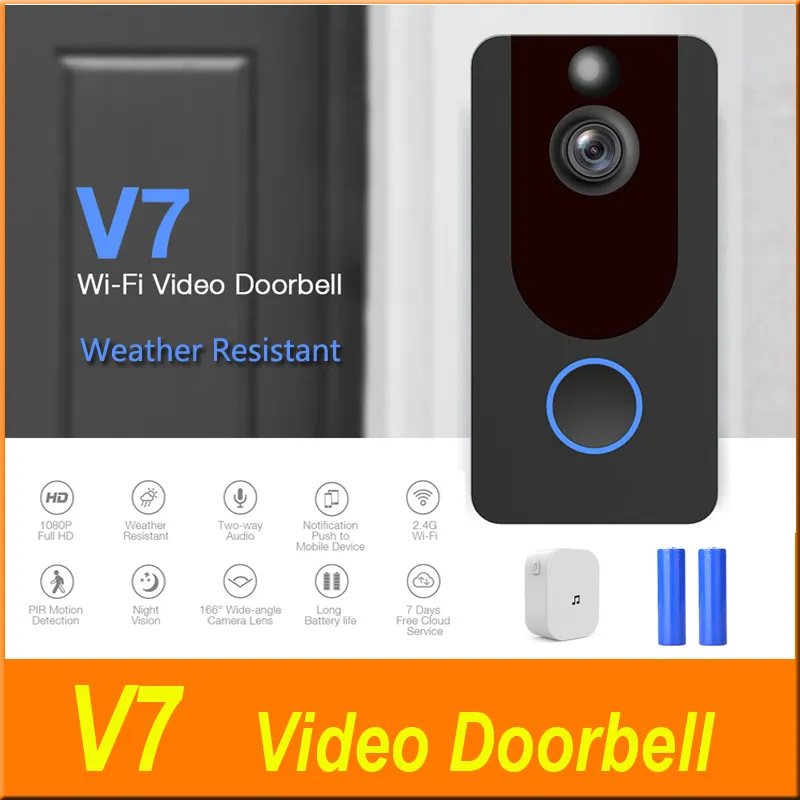 V7 1080P Smart Home Video Doorbell Camera Wireless Wifi Real Time Video