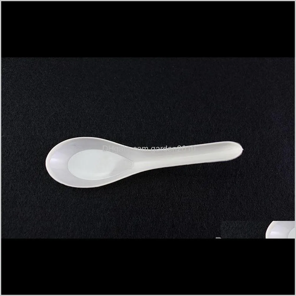 3000 pieces asian soup spoons saimin ramen white plastic spoon outdoor disposable spoons dining food sale fast shipping