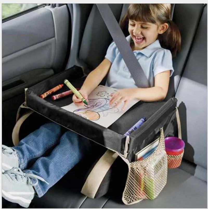 Bilarrangör Seat Travel Tray Safety Play Table Storage Snacks For Baby Children Barnvagn Toys Cup Holder WaterproofCar