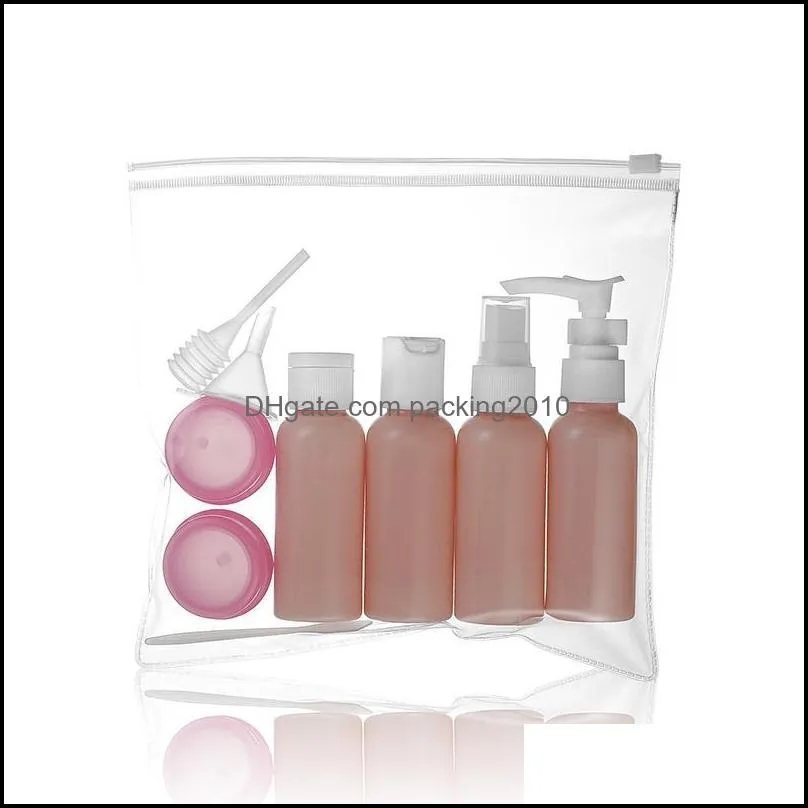 50ml Travel Kit Empty Bottles Cosmetic Storage Bag Travel Loaded Toiletries Portable Pressing Bottle