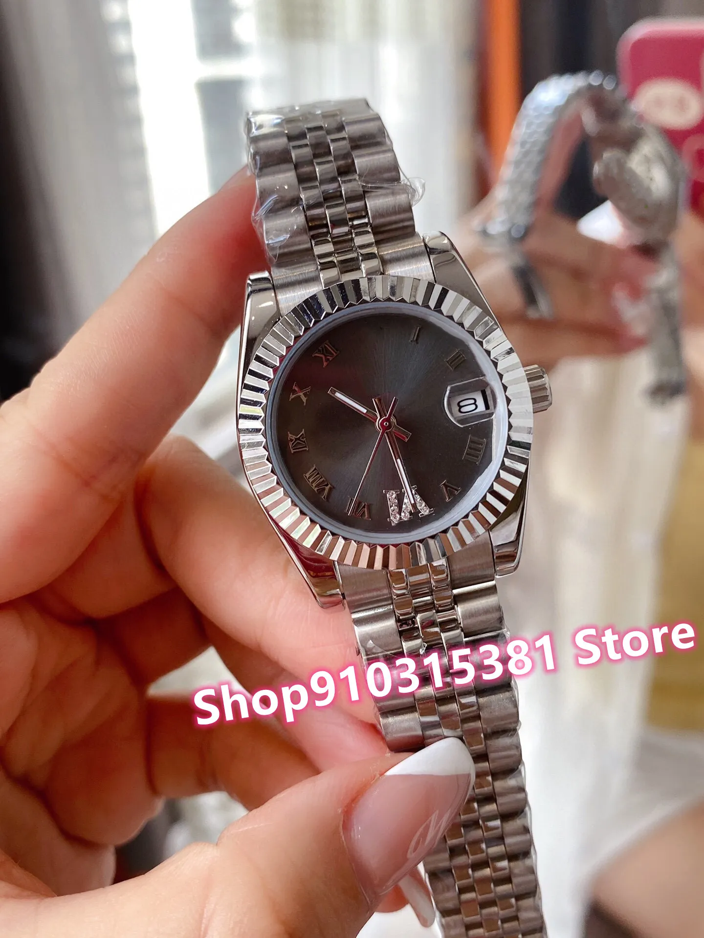 Nuevos Relojes Deportivos Mecanicos Automaticos Para Parejas Clasicas Relojes Para Hombres Y Mujeres De Acero Inoxidable Diamantes Plateados Esferas Romanas Reloj Gris De 31mm Y 38mm De 247 45 DHgate