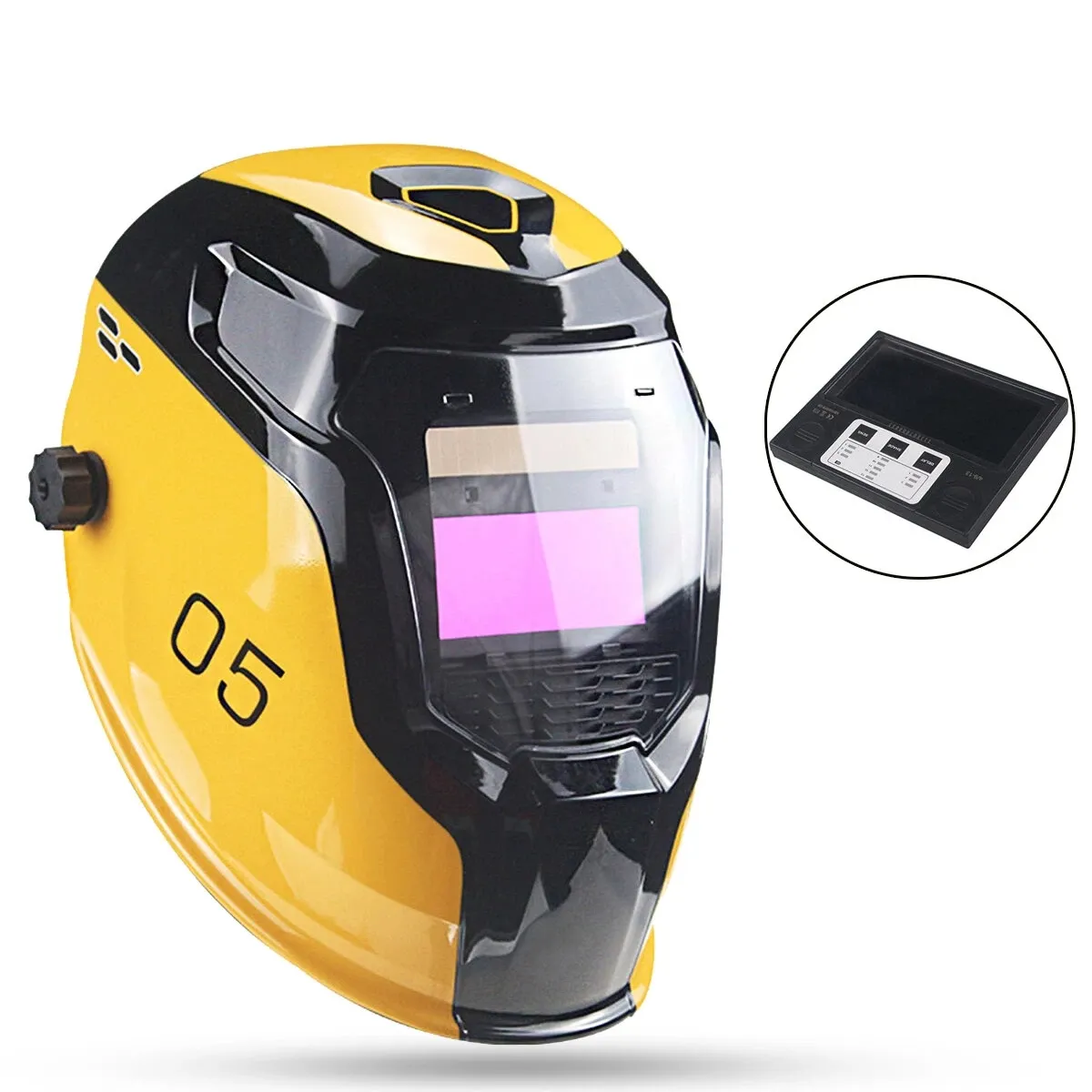 DIN4 / 9-13 energia solar automática escurecendo capacete de soldagem variável