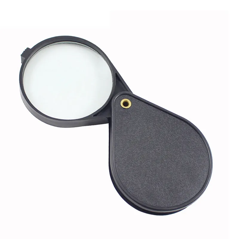 Microscope 5X 60mm Loupe Poche Poignée Pliante Spinning Loupe Loupe Lentille Bijoux Mini Portable