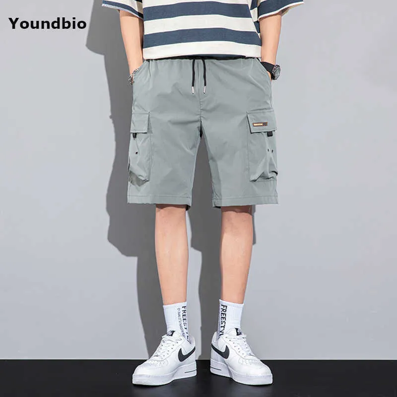 Summer Men Shorts Multi-Pocket Lace-Up Shorts Casual Fashion Classic Tooling Sports Loose Plus Size Shorts Men 8Xl X0705