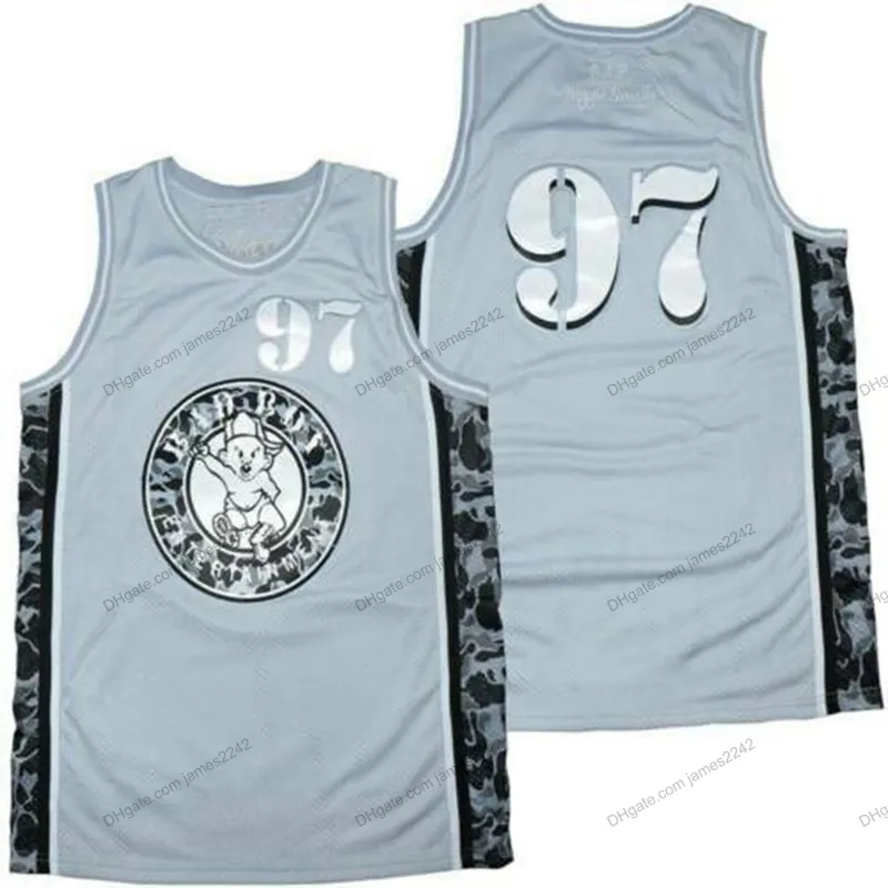 Anpassad dålig pojke #97 Biggie Smalls Shiny Basketball Jersey Movie Ed S-4XL Alla namn och nummer