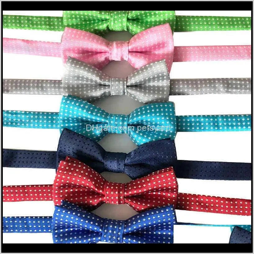 child bow tie korean solid color round point ties children`s jewelry collar isignina bowknot polyester yarn dyed fabric 2 5py b2