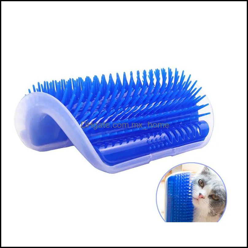 Cat Self Groomer Wall Corner Massage Comb Hair Removal Grooming Brush Tool For Short Long Fur Kitten Puppy JK2012PH
