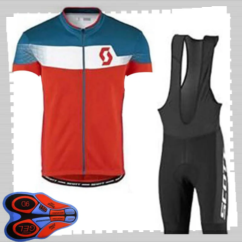 SCOTT team Cycling Maglia a maniche corte (bavaglino) pantaloncini set Uomo Estate traspirante Abbigliamento da bici da strada MTB Bike Abiti Uniforme sportiva Y210414131