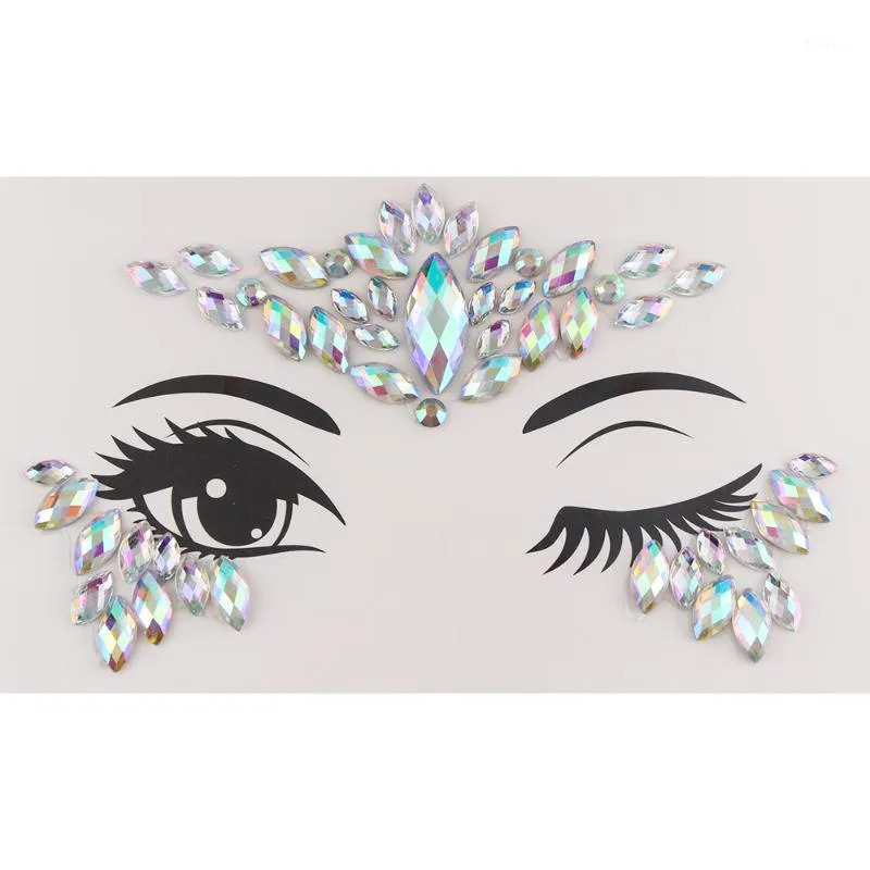 Tijdelijke tattoo gezicht sieraden edelstenen strass decoratie party make-up body shining festival flash tatoeages kunst stickers1