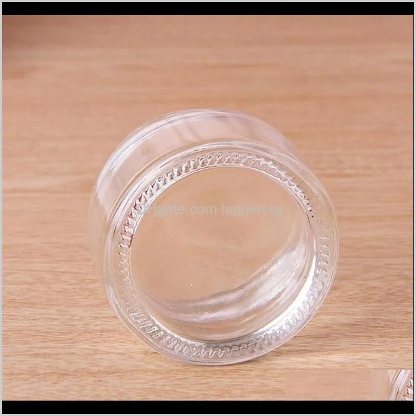 5g/5ml 10g/10ml upscale cosmetic storage container jar face cream lip balm frosted glass bottle pot with lid and inner pad