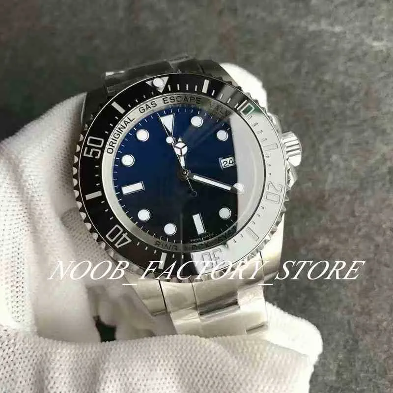 Topkwaliteit 2019 Super Factory Beste V7 Versie 44mm Sea-Dweller 116660 Zwart D-Blauw 2836 Movement Automatic Mens Horloge Horloges