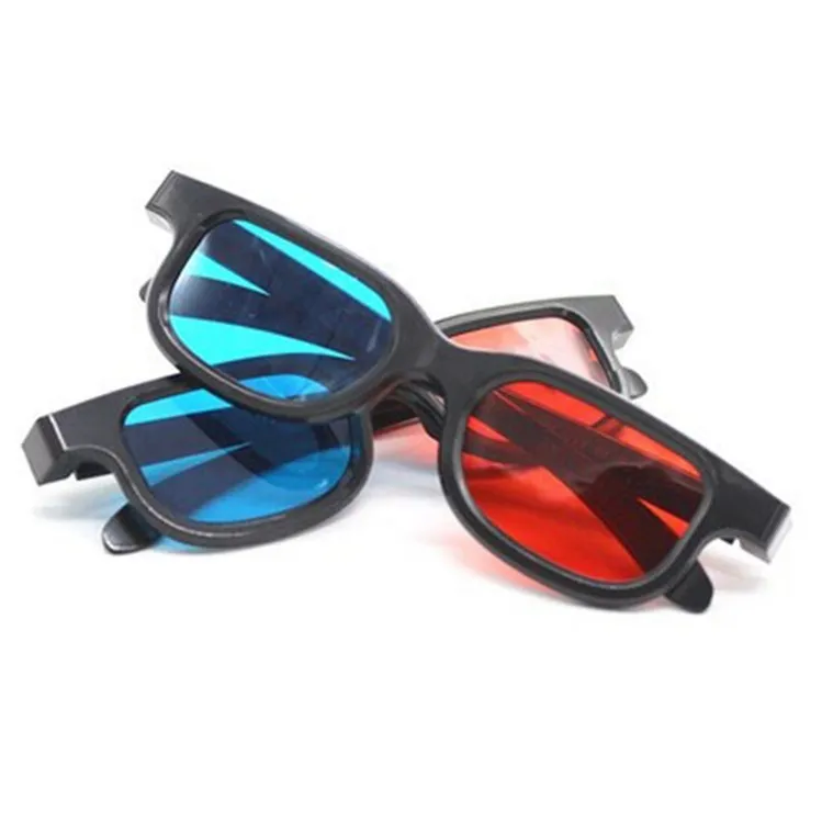 Tabletki z okularami 3D na prezent oczy plamki dostarczają okulary stereo w kolorze czerwonym i niebieskim