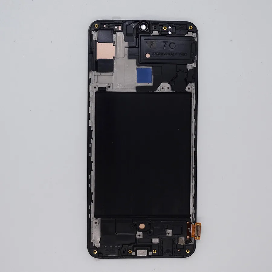 LCD -display voor Samsung Galaxy A70 A705 OEM Original Screen Touch Panels Digitizer -assemblage vervanging met frame