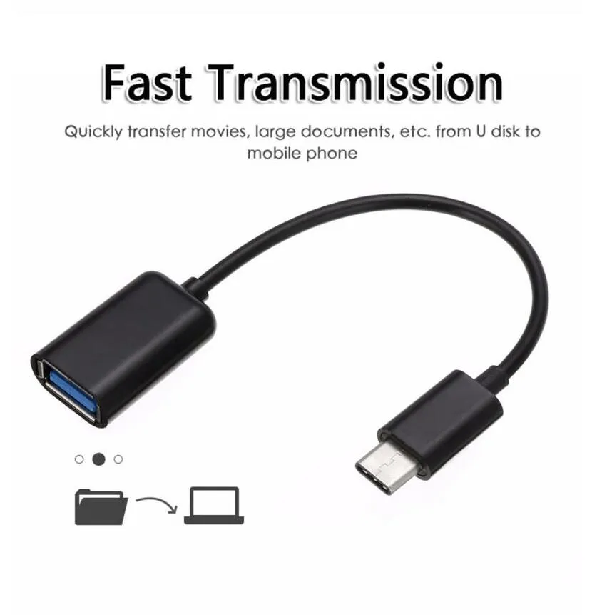 thumbnail image 2 of USB-C Male To USB 3.0 Female OTG Adapter - Gold, Data & Charging Converter For Smartphones & Tablets 2 of 12