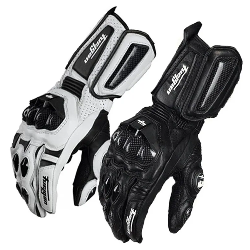 Moto Gants Racing cuir Moto blanc Road Team Gant hommes été hiver Vélo Locomotive Protection 211124