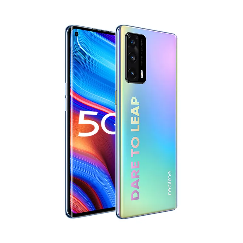 オリジナルのREALME x7プロウルトラ5G携帯電話8GB RAM 128GB ROM MTK 1000 PLUS 64MP AI 4500MAH Android 6.55 "Amoledフルスクリーン指紋IDフェイスNFCスマート携帯電話