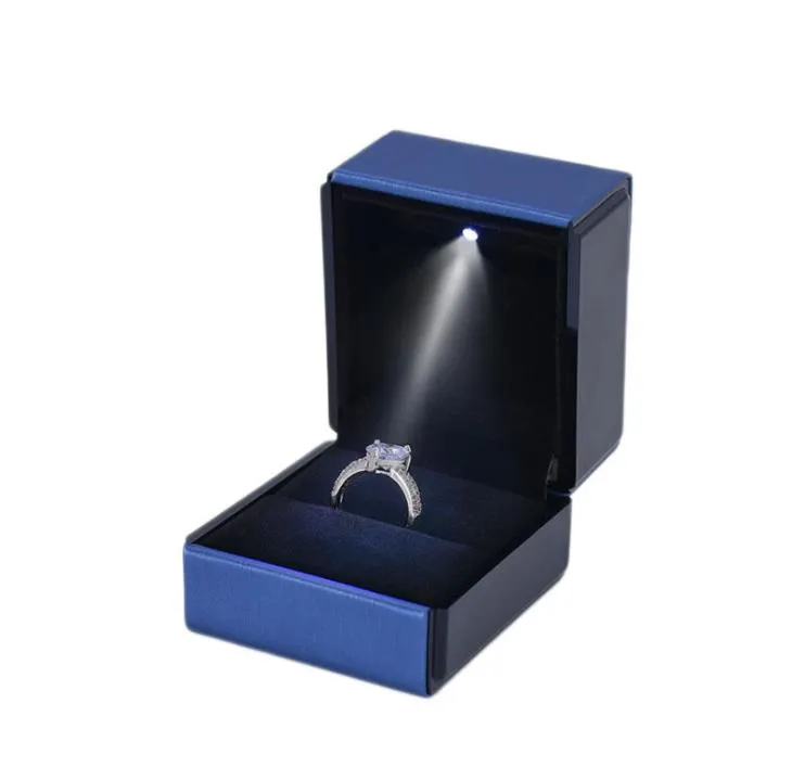 LED Ring Box LED Lighted Engagement Ring Box - Light Up Display Case ...
