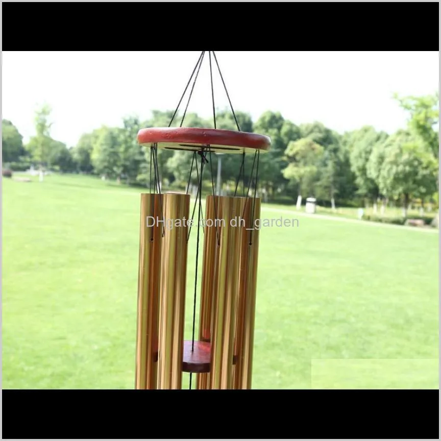 grace deep resonant antique metal wooden 6 tube windchime chapel bells wind chimes home ornament handicraft gifts sn2186