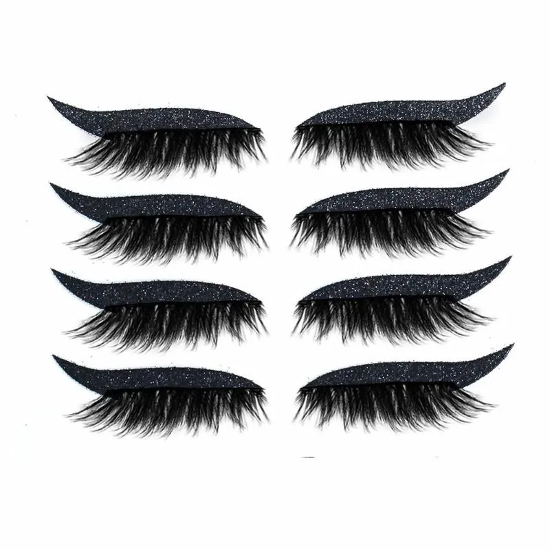 False Eyelashes Eyelash Eyeliner Stickers Reusable Eyelid Instant Outline Makeup Easy Quick