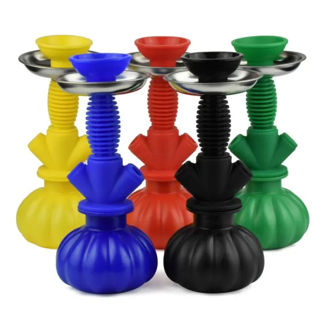 Mini Runde Wasserpfeife Shisha Bong 2 Stile Rauchen Wasserpfeife Set Coole schöne arabische Stiel Wasserpfeifen Ein Schlauch für KTV Bar