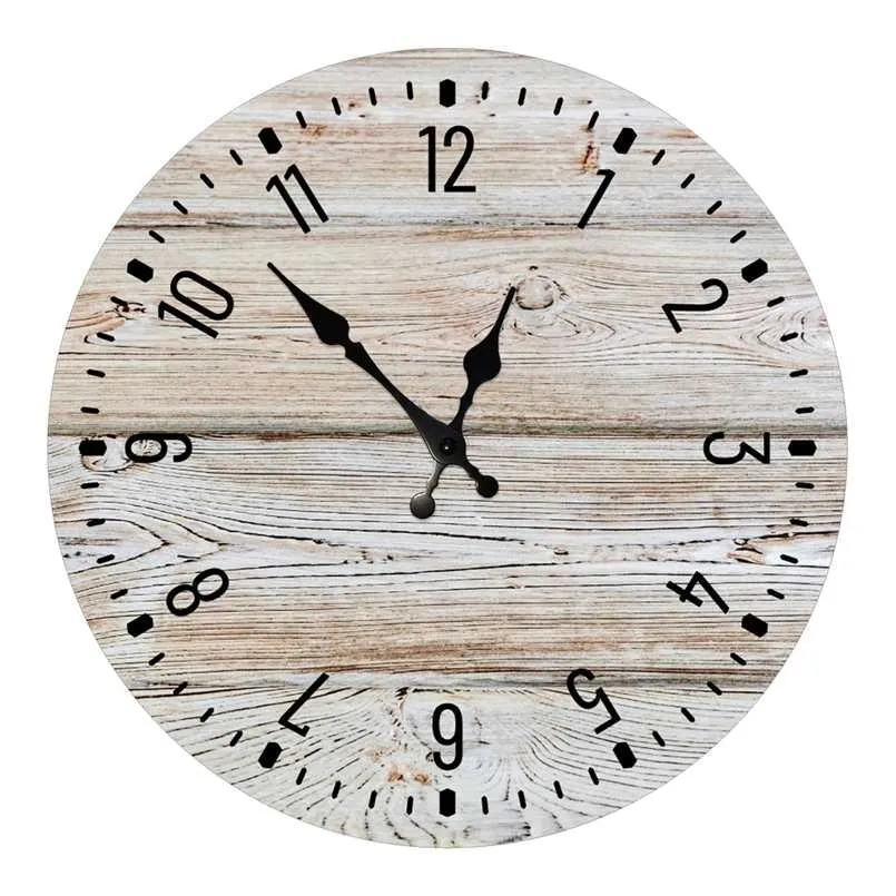 Horloge murale en bois vintage minimaliste salon décor à la maison bois silencieux grand s Art 211110