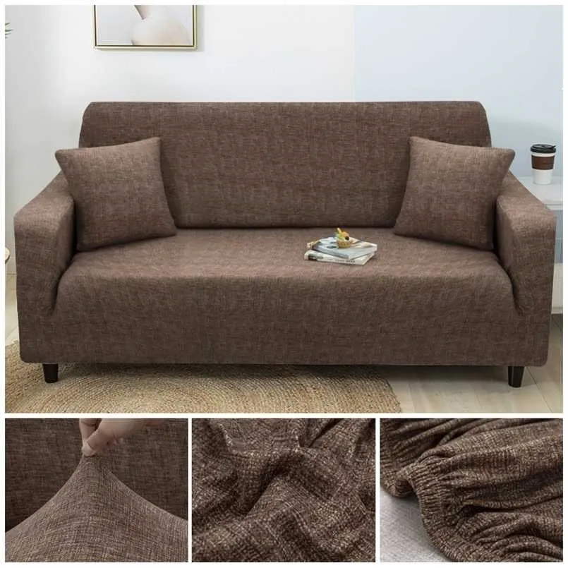 Krzyżowa deseń sofa pokrywa bawełna zestaw elastyczna kanapa do salonu Zwierzęta Cubre Sofa Ręcznik 1/2/3 / 4-osobowy 1 pc 211116 \ t