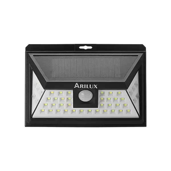 ARILUX® PL-SL 11 Solar Power 44 LED PIR Motion Sensor Light Outdoor Wide Angle Waterproof Wall Lamp