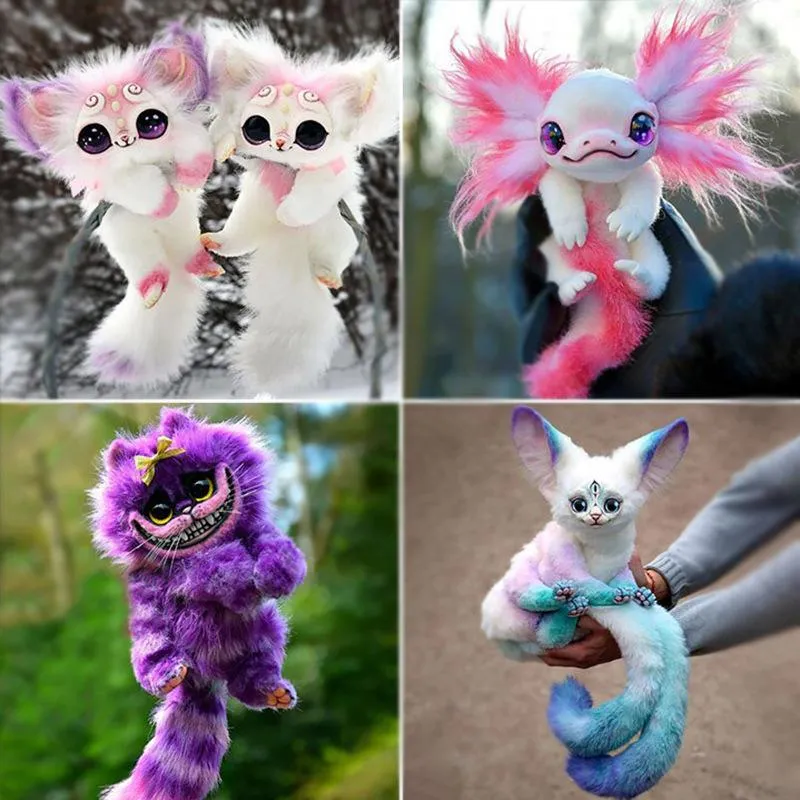 25cm Elf Creature Cheshire Cat Toys Stuffed Animals Baby Plush Doll Toy Legend Elf-Creature Sensory Fideget Touching Decompression Dolls Party Gifts