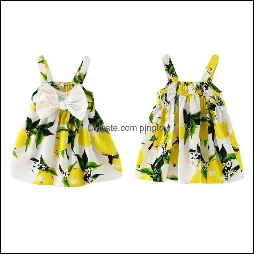 2017 Baby Girls Summer Dress Infant Bow Sleeveless Toddler Girls Birthday Party Dresses Baby Clothing Vestido Infantil