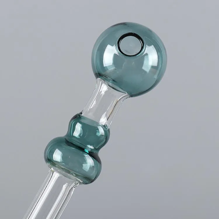 Smoke Pipes Colored Hand Mini Clear Thick Glass Color Smoking Pipe Dab Rigs Straight Type 11CM Transparent Pyrex Oil Burner Accessories DHL Free Freight