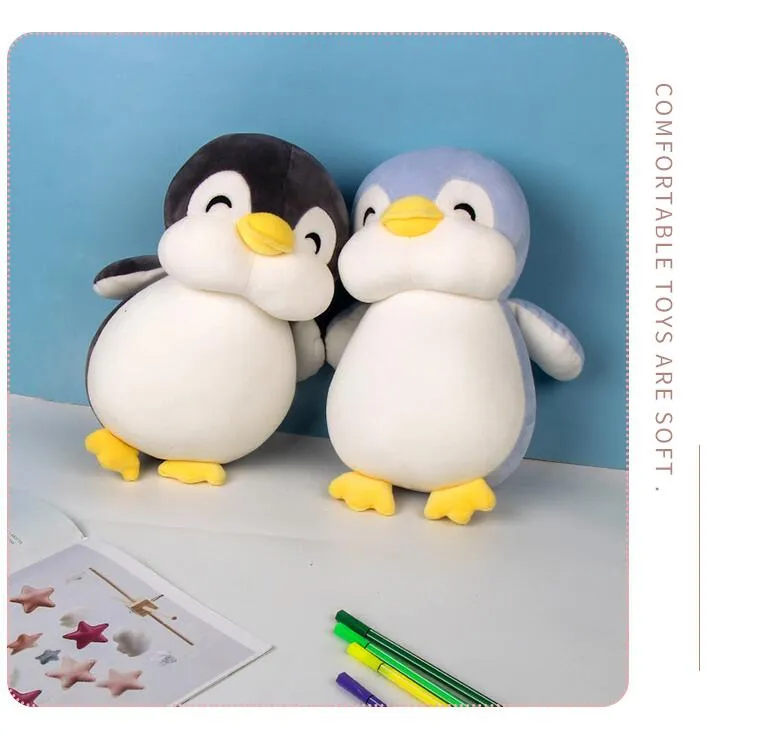 Fat penguin doll cute soft down cotton plush toy ductile sleep pillow children`s toys boy and girl birthday gift Bed sofa decoration