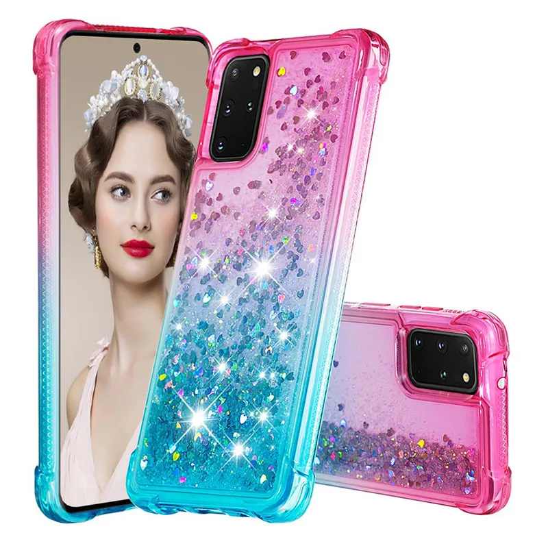 Gradient Ciecz Brokat Airbag Przypadki do Samsung A03 A13 A33 A53 5G Hybrid Hard PC Soft TPU Osłona ochronna