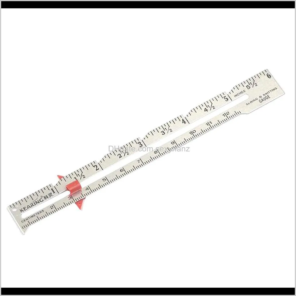 pro sewing measuring gauge measure ruler with sliding adjustable marker knitting sewing supplies marking button holes handamde craft