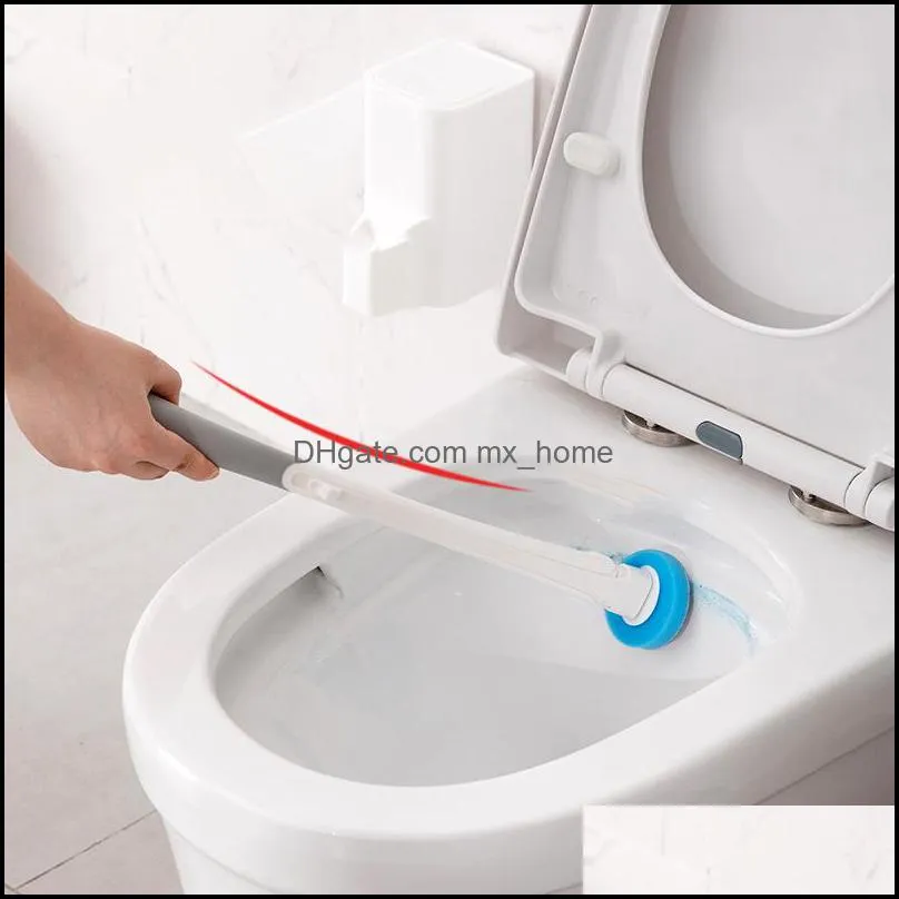 Toilet brushes Disposable Brush Cleaning No Dead Angle Flushing Household Bathroom Artifact Set J0831