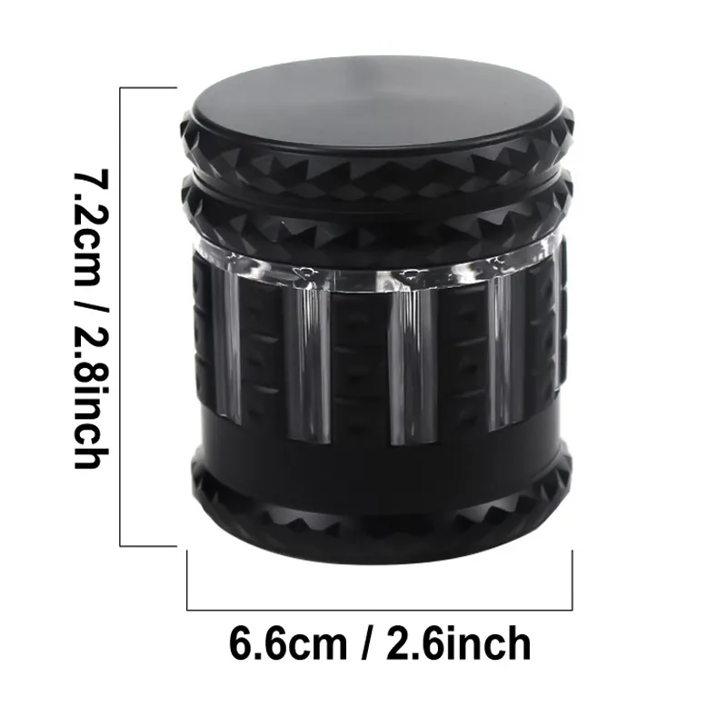 Zinc Alloy Tobacco Grinders 4 Layers Smoking Herb Grinder Tobaccos Cigarette Large Crusher Metal Herbs Pepper Crushers BH4783 TQQ