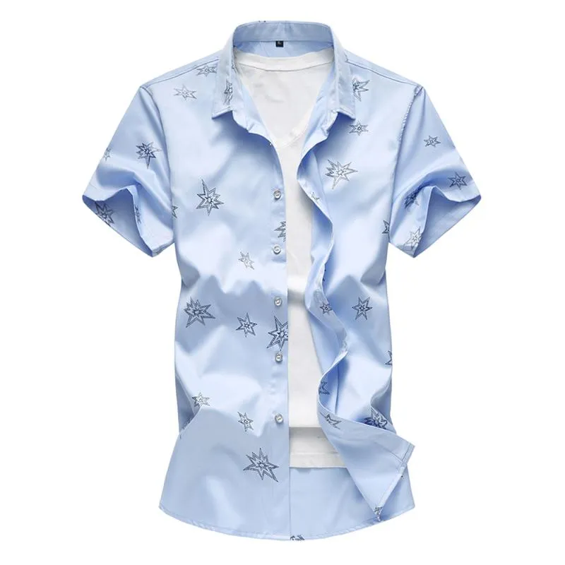 Letnia moda druk projekt chiński w stylu Mężczyzna na krótko-rękawoeved koszulę plus duży rozmiar zwykłych mężczyzn 5xl 6xl 7xl męskie koszule263o