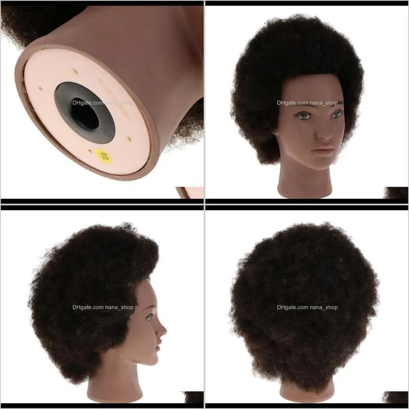 cosmetology afro mannequin head w/ yak hair for braiding cutting practice