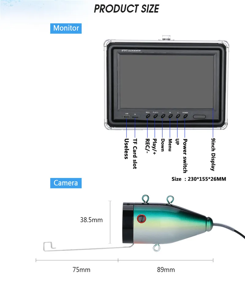 Fish Finder Fish Finder 9 Dvr Hd Color Underwater Fishing Camera For Ice  1280*720 Screen With 16g Card Fishfinder From Furniturey, $82.42