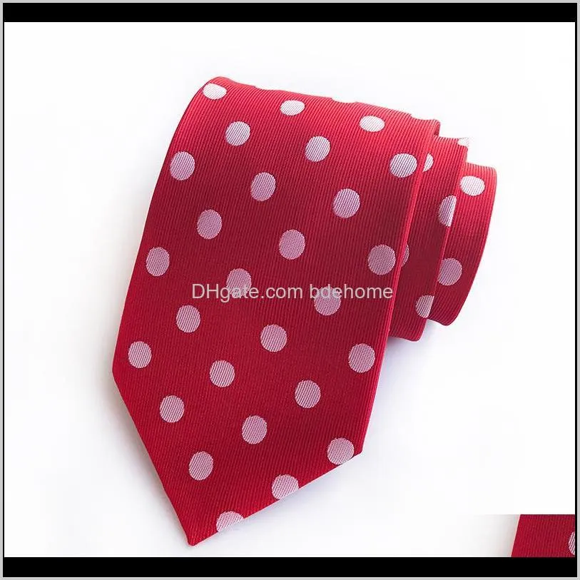 jbersee mens ties silk tie slim business wedding necktie blue ties men polka dot ties for men gravata 8cm ld8057