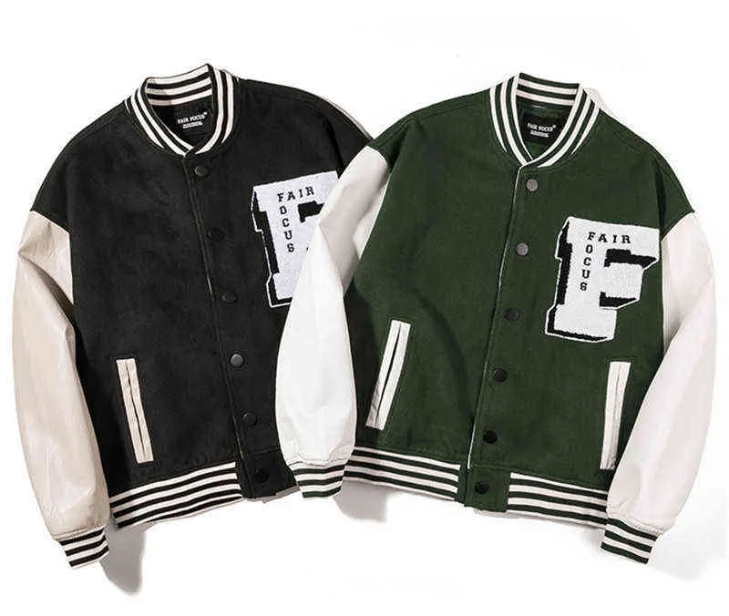 Hip Hop Varsity Jacket - 3D Letter Design, Japanese