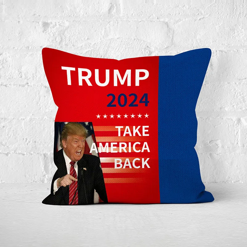 Trump 2024 Campaign Personality Pillowcase Double-sided Digital High-definition Printing Pillow