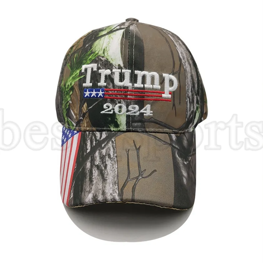 Donald Trump 2024 Cappelli da festa Camouflage Berretti da baseball per elezioni presidenziali statunitensi Regolabili Sport all'aria aperta Camo Trump Hat CYZ3143