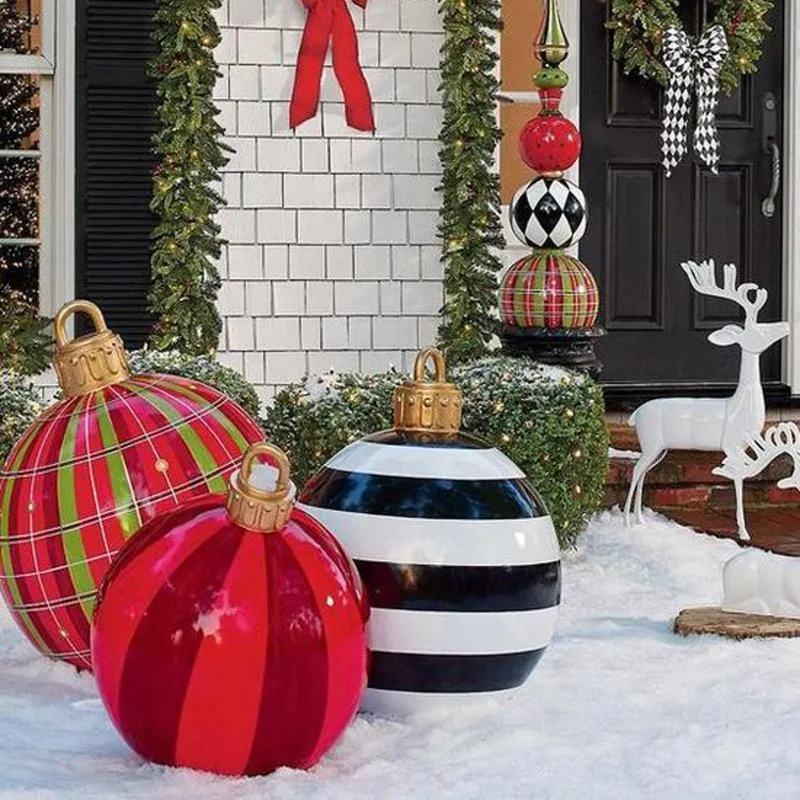 Dekoracja imprezy 60 cm kulki świąteczne dekoracje drzew prezent hristmas hristmas na domowe na zewnątrz PCV