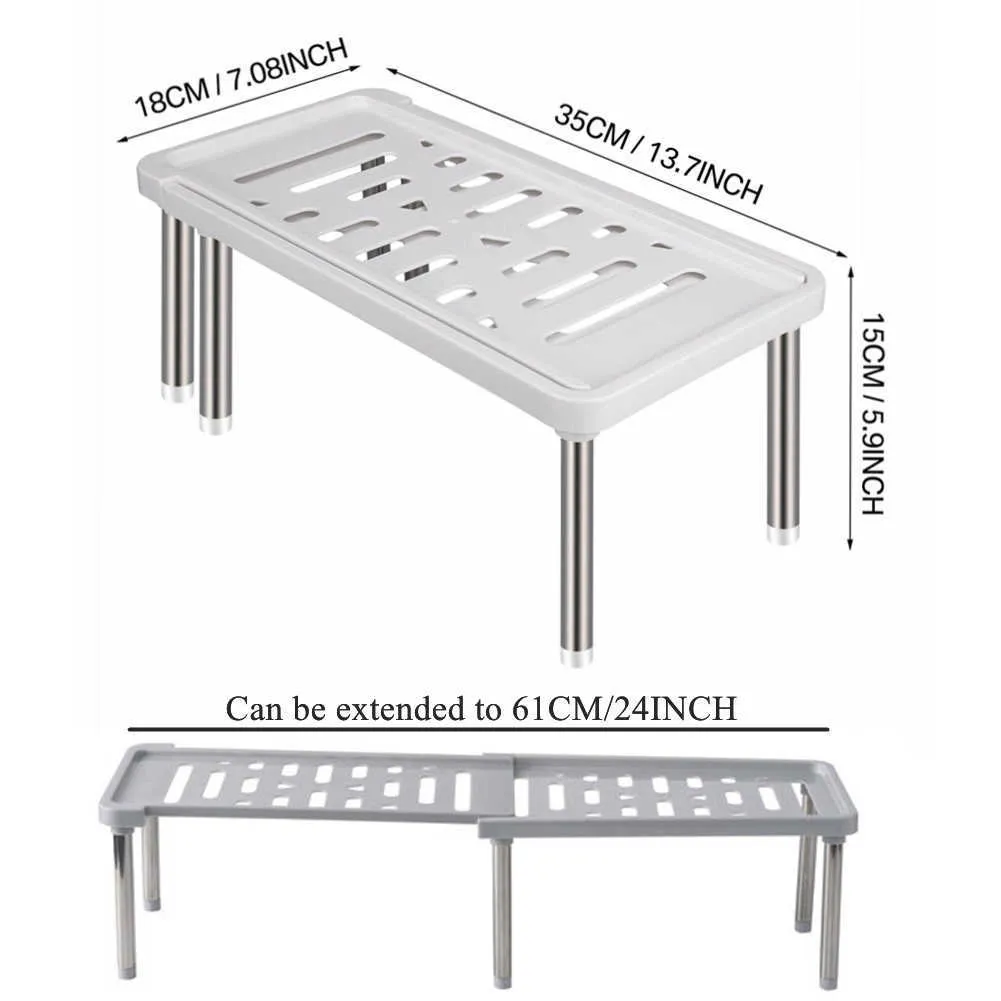 Organizador Expandible Debajo Del Fregadero 1/2 Tier Suministros De Cocina  Organizador De Gabinete, Pot Pan Spice Rack, Estante De Almacenamiento Para  Cocina, Baño 210705 De 16,71 €