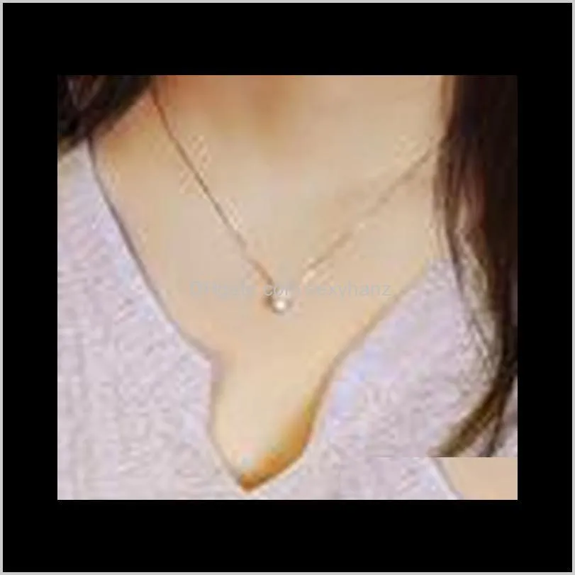 2017 hot sell 925 pure silver single chain female fashion elegant crystal zircon necklace exquisite silver chain drop shipping